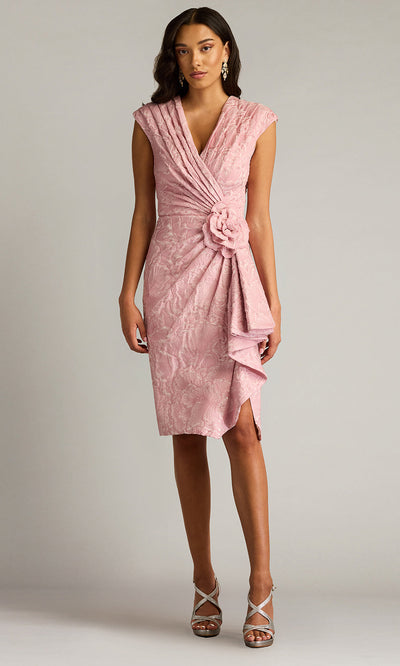Tadashi Shoji CHN25180M - V-Neckline Emery Floral Jacquard Dress Homecoming Dresses