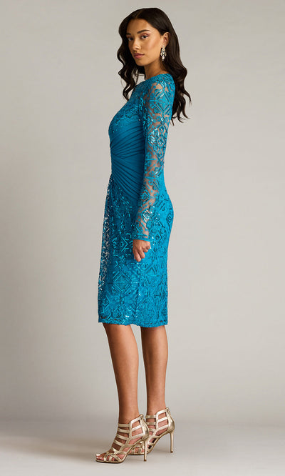 Tadashi Shoji CHM25117M - Knee-Length Coates Sequin Embroidered Dress Wedding Guest