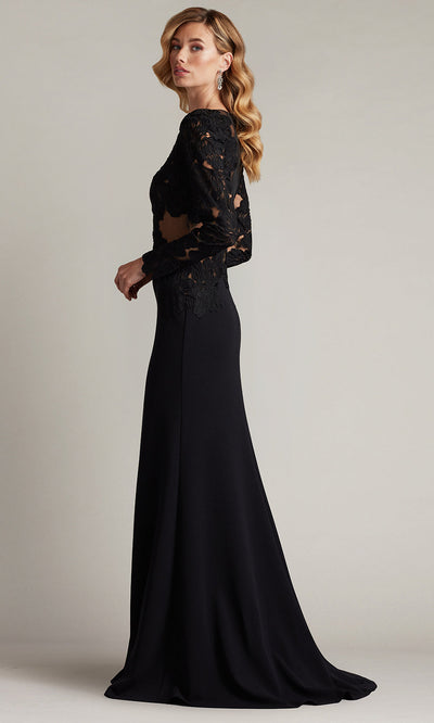 Tadashi Shoji CHG24916L - Caselle Embroidered Illusion Bodice Sheath Gown Formal Gowns
