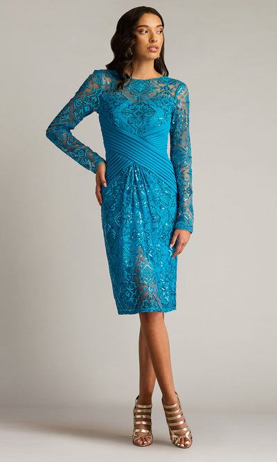Tadashi Shoji CHM25117M - Knee-Length Coates Sequin Embroidered Dress Wedding Guest