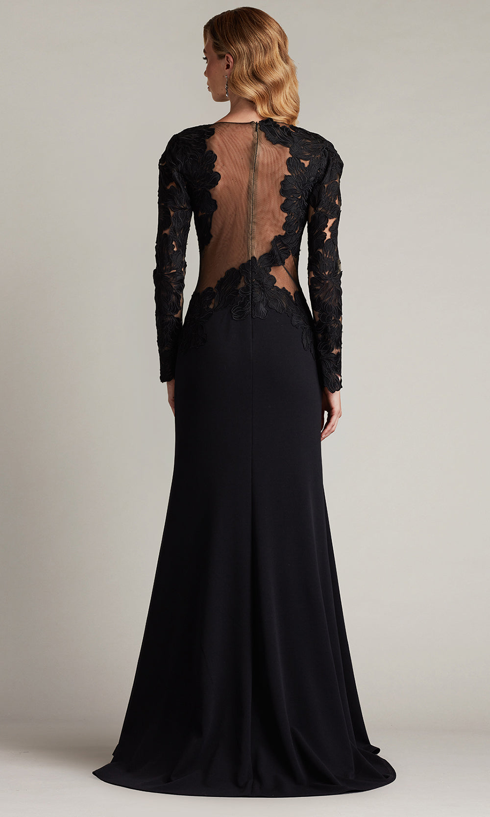 Tadashi Shoji CHG24916L - Caselle Embroidered Illusion Bodice Sheath Gown Formal Gowns
