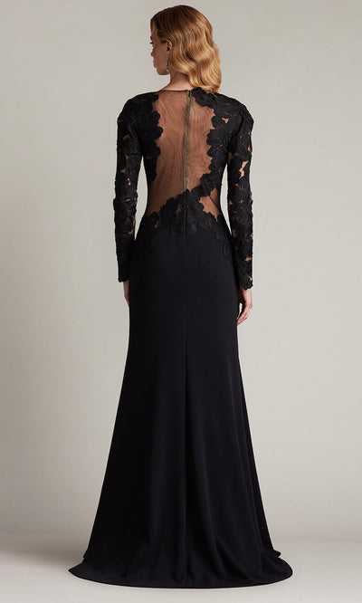 Tadashi Shoji CHG24916L - Caselle Embroidered Illusion Bodice Sheath Gown Formal Gowns