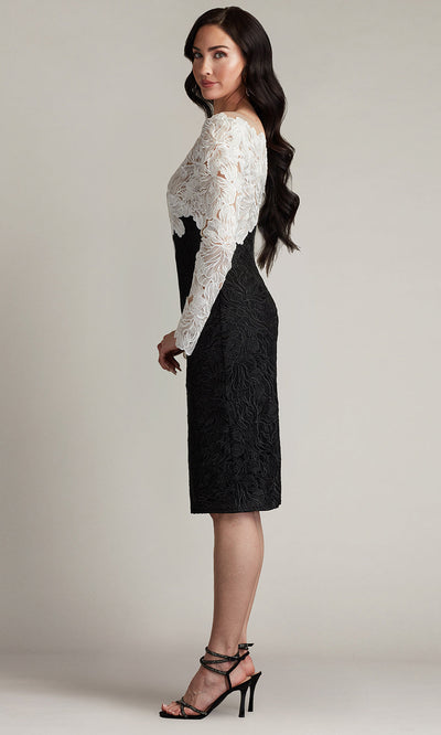 Tadashi Shoji CHG24879M - Golie Embroidered Bodice Illusion Knee-Length Dress Cocktail Dresses