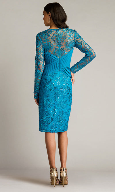 Tadashi Shoji CHM25117M - Knee-Length Coates Sequin Embroidered Dress Wedding Guest