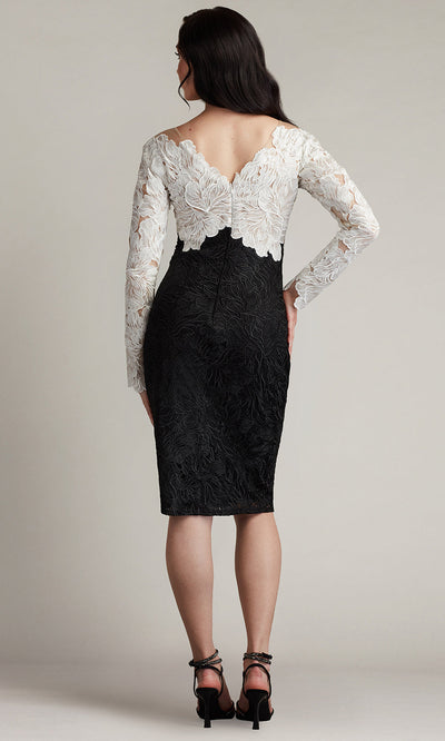 Tadashi Shoji CHG24879M - Golie Embroidered Bodice Illusion Knee-Length Dress Cocktail Dresses
