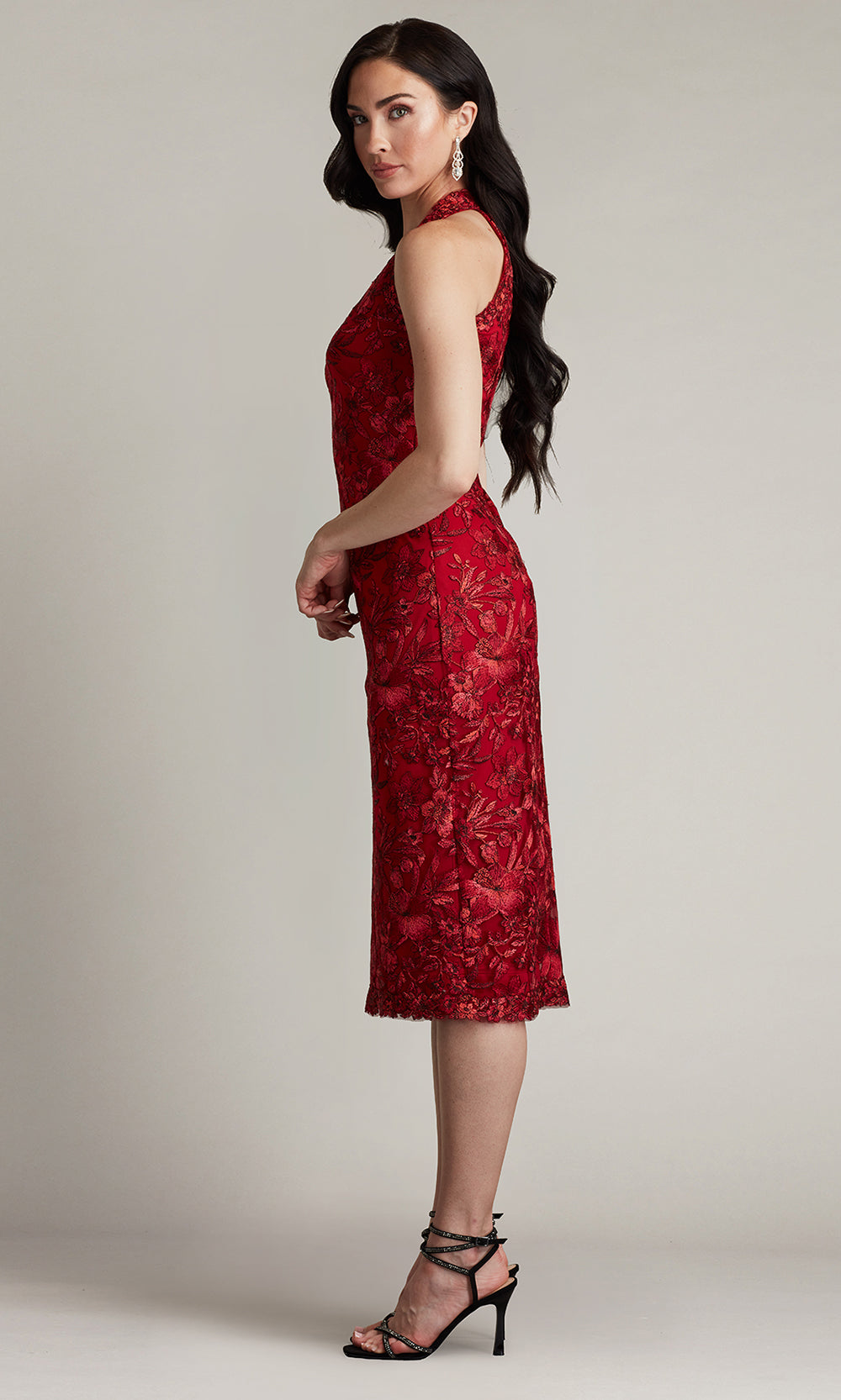 Tadashi Shoji CGV24760M - Carlyle Embroidered Halter Evening Dress Cocktail Dresses