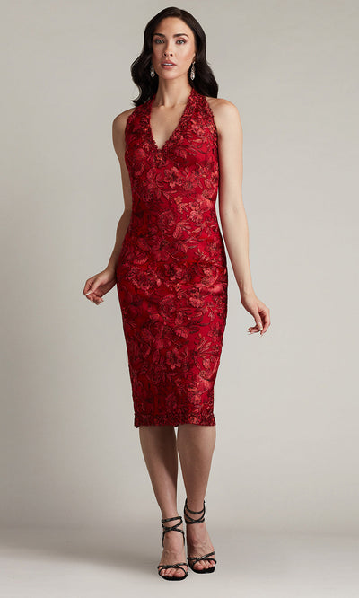 Tadashi Shoji CGV24760M - Carlyle Embroidered Halter Evening Dress Cocktail Dresses