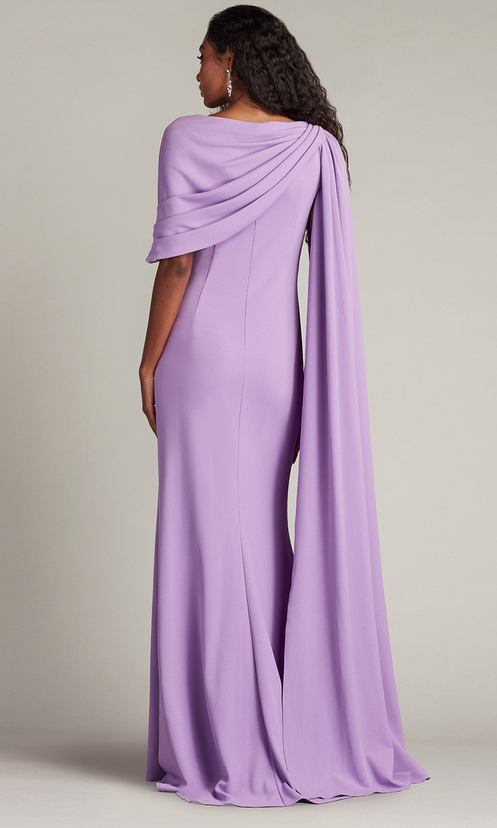 Tadashi Shoji BOS25345L - Acadia Shawl Draped Evening Gown Formal Gowns