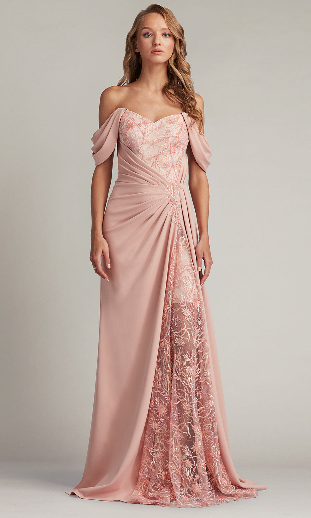 Tadashi Shoji CDN24082L - Drape Detailed Long Gown Special Occasion Dresses