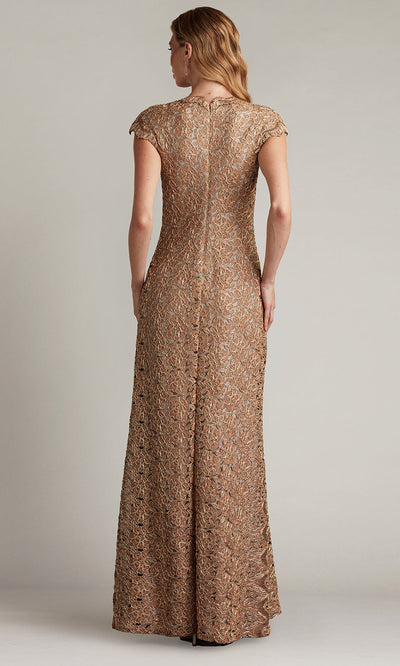 Tadashi Shoji CFJ24364L - Etters Scalloped Illusion Evening Gown Mother of the Bride Dresses
