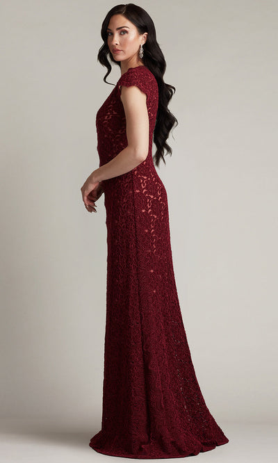 Tadashi Shoji CFJ24364L - Etters Scalloped Illusion Evening Gown Mother of the Bride Dresses