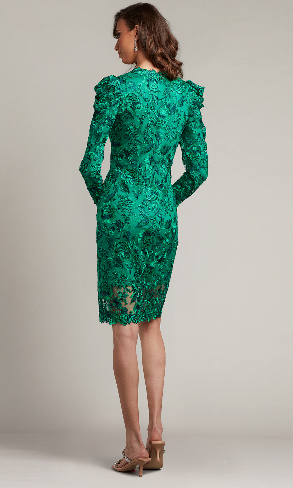 Tadashi Shoji BRX22416M - Long Sleeve Embroidered Midi Dress Special Occasion Dresses