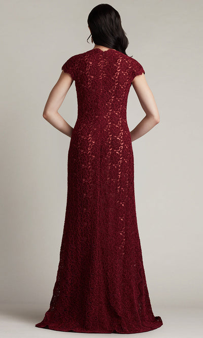 Tadashi Shoji CFJ24364L - Etters Scalloped Illusion Evening Gown Mother of the Bride Dresses