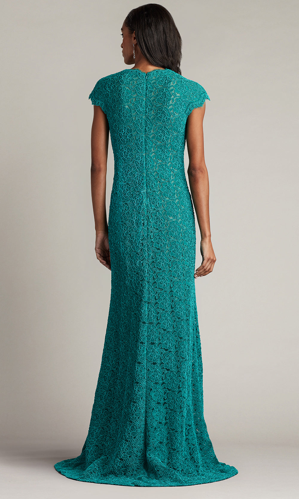 Tadashi Shoji CFJ24364L - Etters Scalloped Illusion Evening Gown Mother of the Bride Dresses