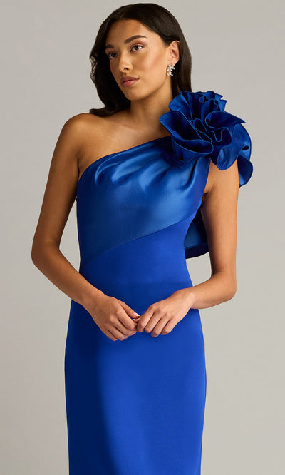 Tadashi Shoji BOS23478M - Aria One-Shoulder Ruffle Evening Gown Cocktail Dresses