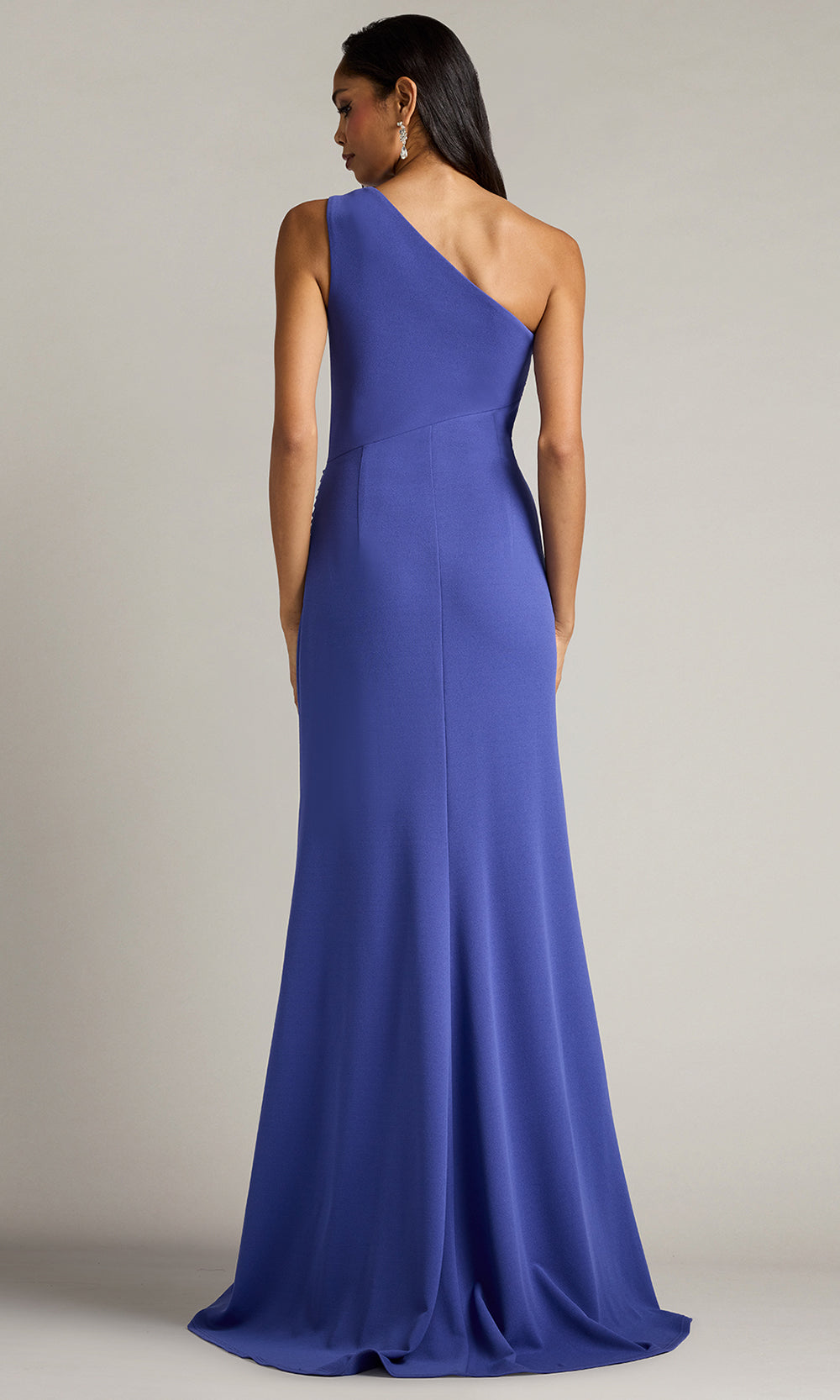Tadashi Shoji BOS26183L - Asymmetric Ruched Long Gown with Slit Prom Dresses