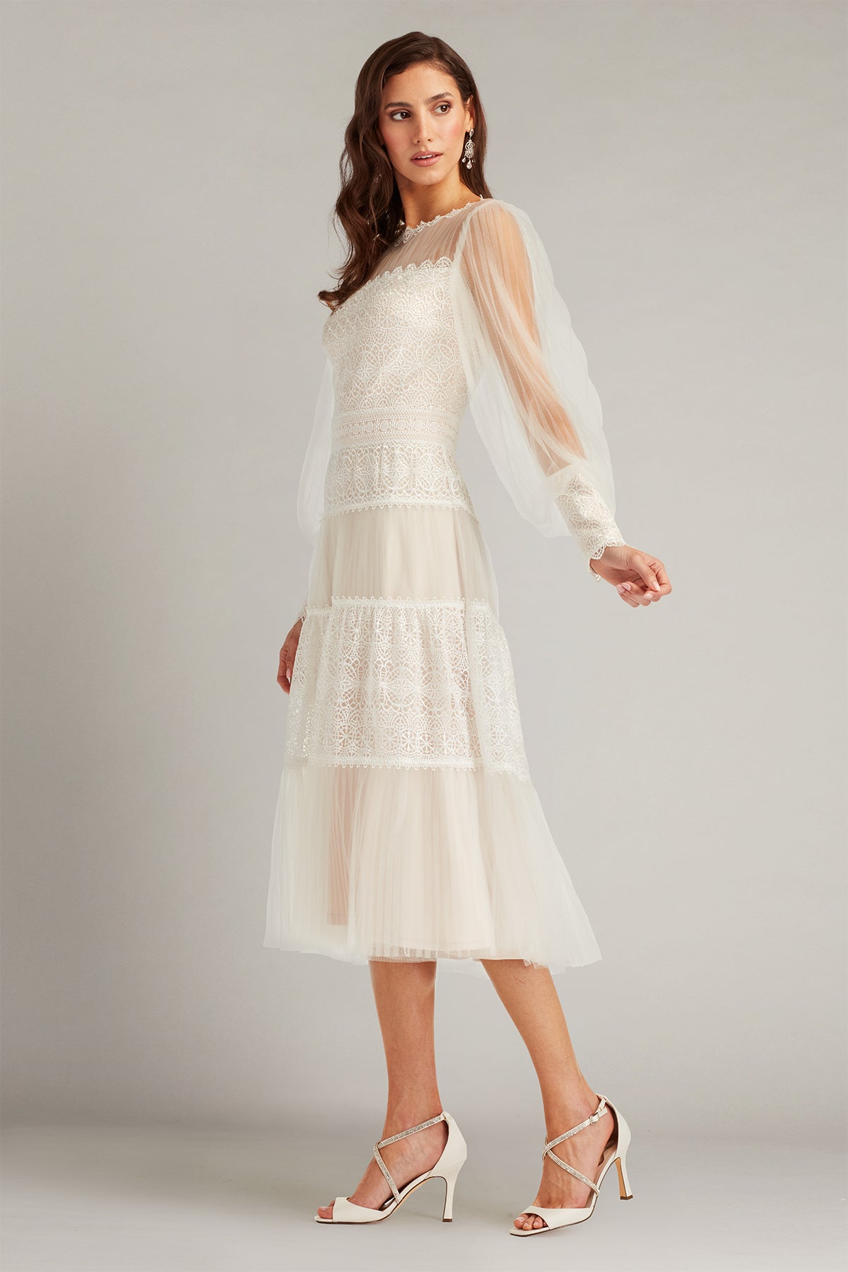 Tadashi Shoji CFW24593MD - Tea Length Lace Dress