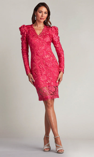 Tadashi Shoji BRX22416M - Long Sleeve Embroidered Midi Dress Special Occasion Dresses