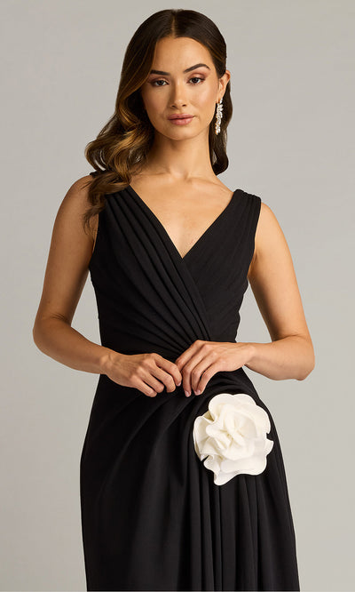 Tadashi Shoji BOS25177L - Port Pleated Crepe A-line Evening Gown Formal Gowns
