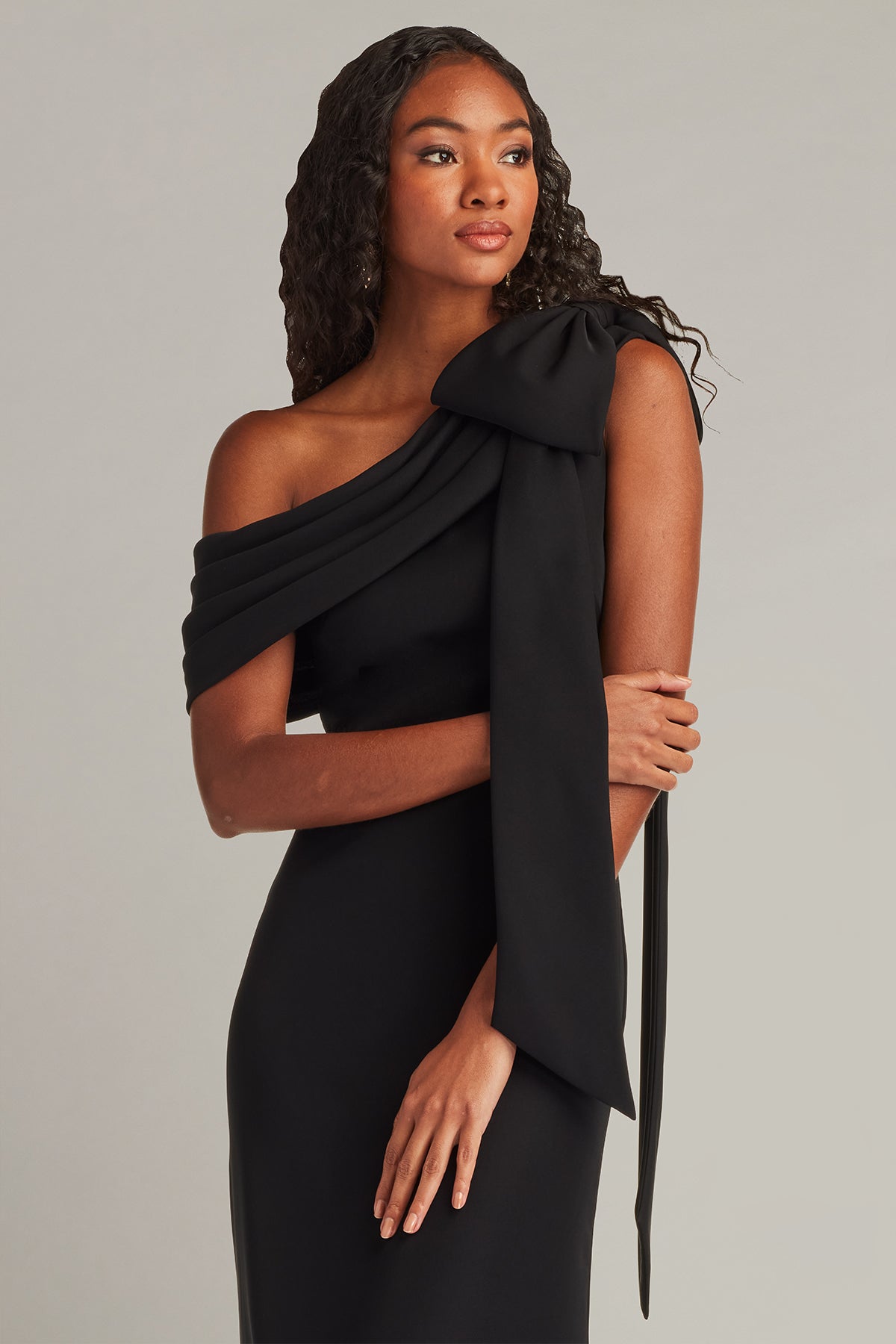 Tadashi Shoji ALG18371L - Foldover Off Shoulder Evening Gown