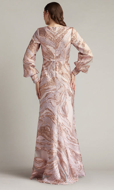 Tadashi Shoji CIH25489L - Roselle Gilded V-Neck Evening Gown Mother of the Bride Dresses