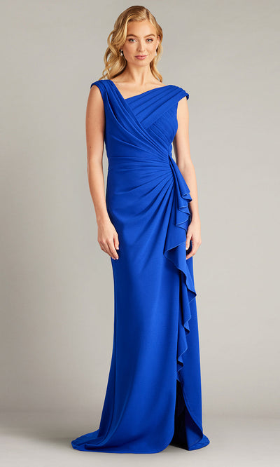 Tadashi Shoji BOS24245L - Ruffle Detailed Gown with Slit Special Occasion Dresses