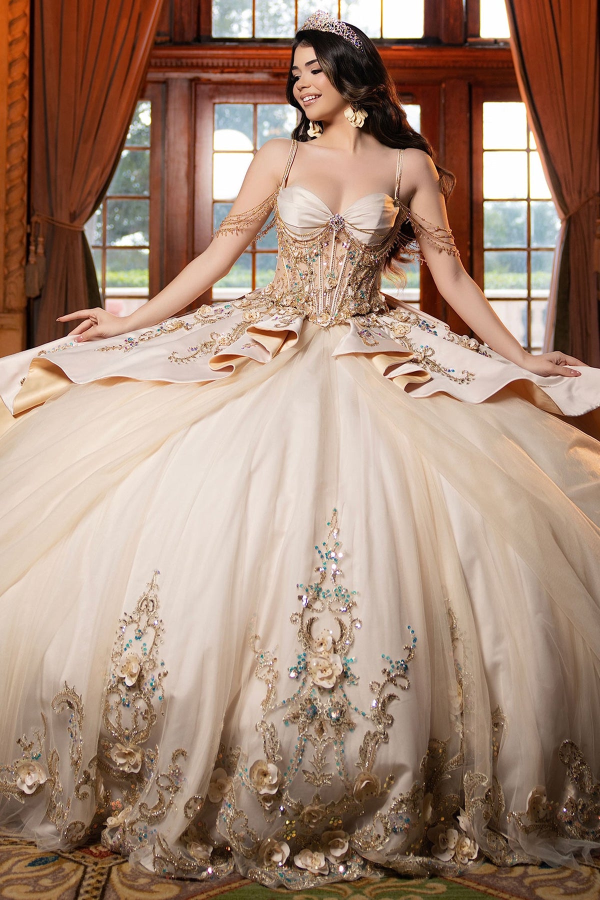 Vizcaya by Mori Lee 4080042 - Corset Strapless Quinceneara Gown