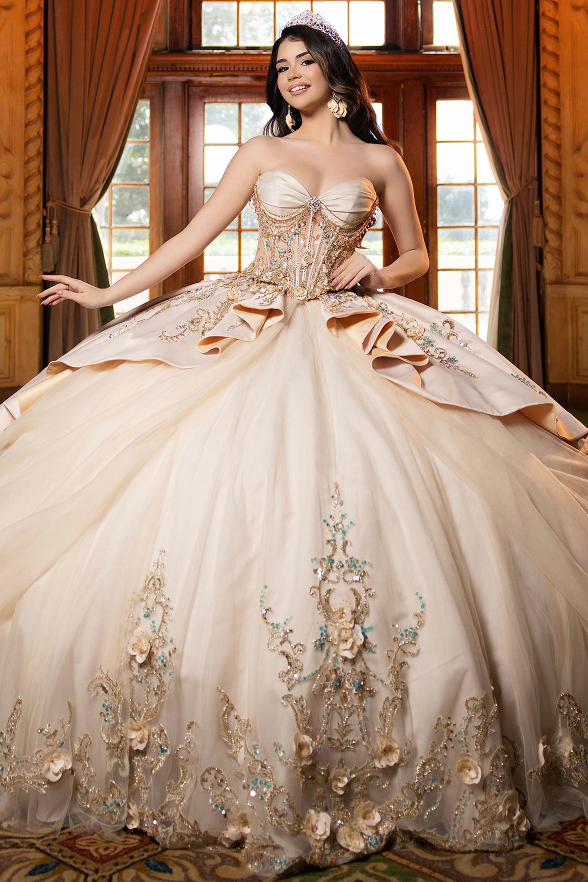 Vizcaya by Mori Lee 4080042 - Corset Strapless Quinceneara Gown