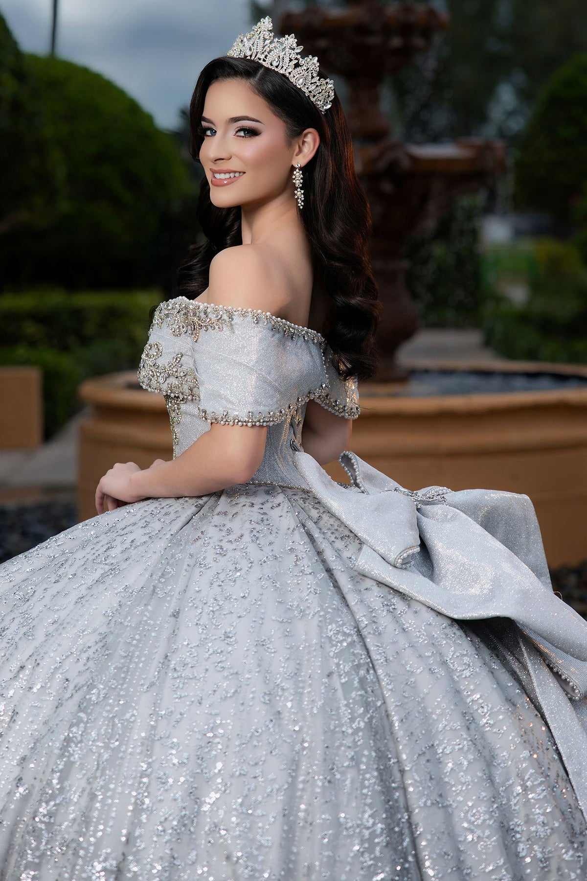 Vizcaya by Mori Lee 4080055 - Bow Back Stone Encrusted Quinceanera Gown