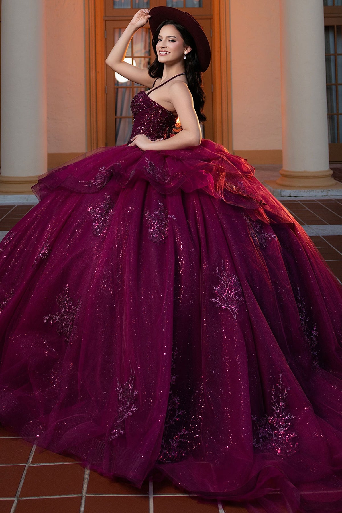 Vizcaya by Mori Lee 4080056 - Halter Strap Beaded Quinceneara Gown