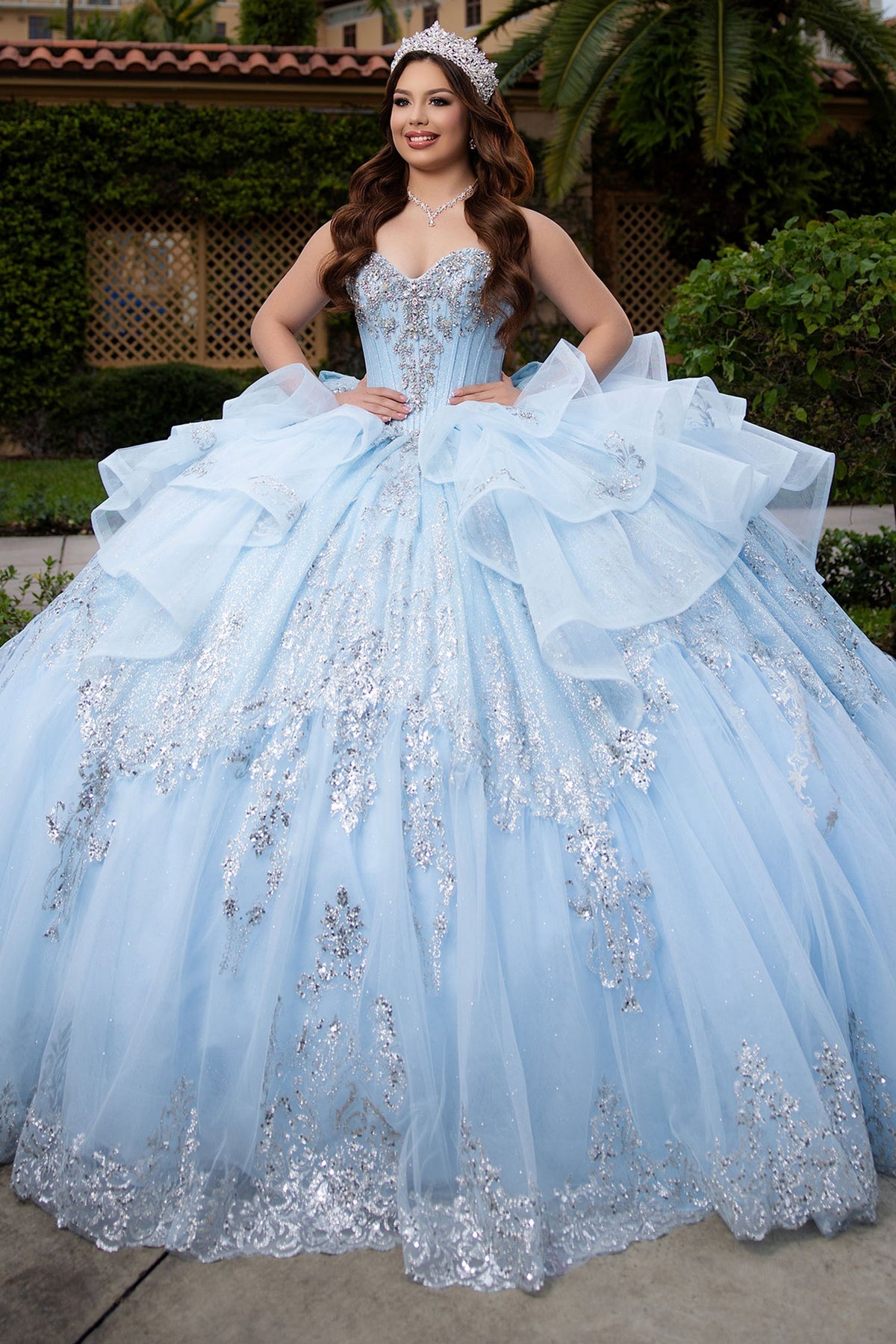 Vizcaya by Mori Lee 4080065 - Jeweled Sweetheart Tulle Quinceanera Gown