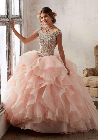 Vizcaya by Mori Lee - 89138 Jeweled Off Shoulder Organza Ballgown Quinceanera Dresses