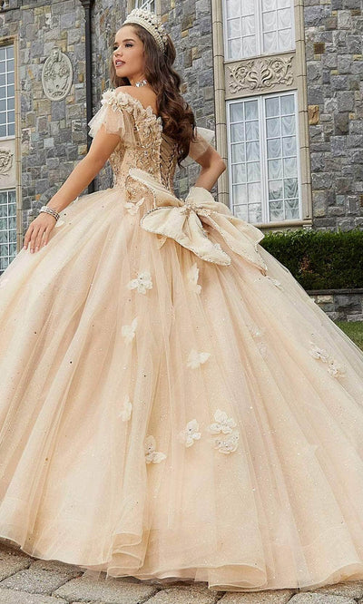 Vizcaya by Mori Lee 89404 - Ruffle Sleeves Embellished Ballgown Ball Gowns