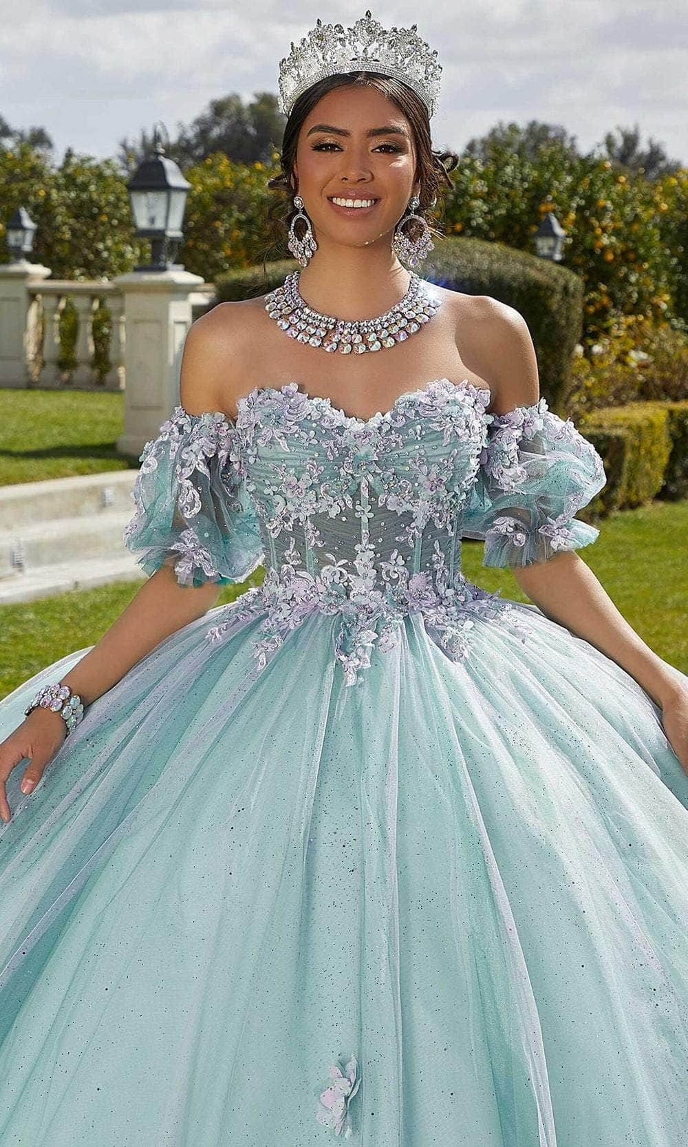 Vizcaya by Mori Lee 89421 - Strapless Lace-Up Back Ballgown Ball Gowns