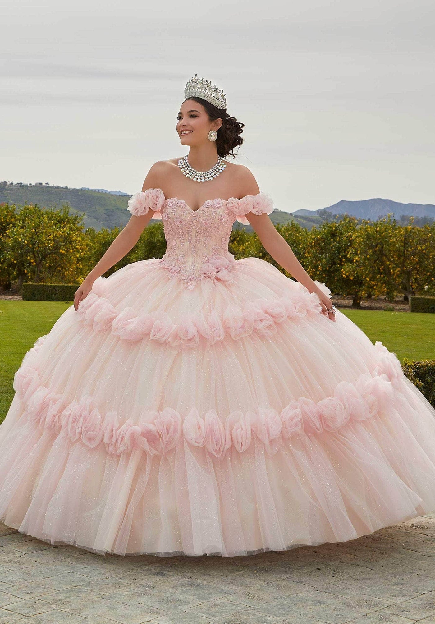 Vizcaya by Mori Lee 89433 - Floral Embellished Quinceanera Ballgown Quinceanera Dresses