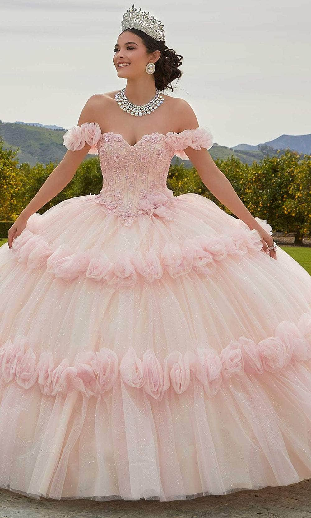 Vizcaya by Mori Lee 89433 - Floral Embellished Quinceanera Ballgown Quinceanera Dresses