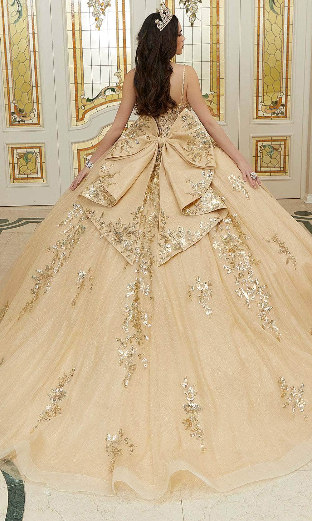 Vizcaya by Mori Lee 89472 - Long Sparkle Tulle Ballgown Dress - Pattern Sequin and Diamante Beadwork, Spaghetti Straps, Corset Boning on Sheer Midriff Vizcaya by Mori Lee 89472 - Long Sparkle Tulle Ballgown Dress - Pattern Sequin and Diamante Beadwork, Spaghetti Straps, Corset Boning on Sheer Midriff