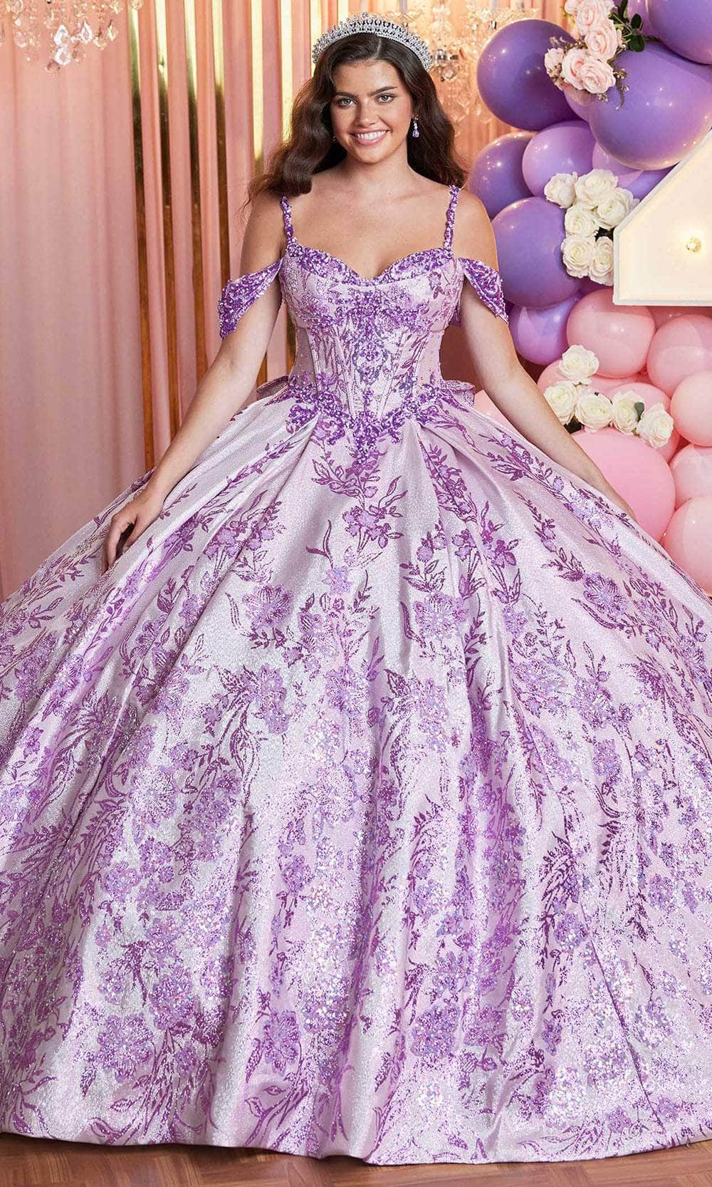 Vizcaya by Mori Lee 89506 - Long Brocade Ballgown Dress - Beaded, Spaghetti Straps, Corset Bodice, Lace Up Back, Bow Accent, Layered Skirt, Court Train ADASA Vizcaya by Mori Lee 89506 - Long Brocade Ballgown Dress - Beaded, Spaghetti Straps, Corset Bodice, Lace Up Back, Bow Accent, Layered Skirt, Court Train ADASA