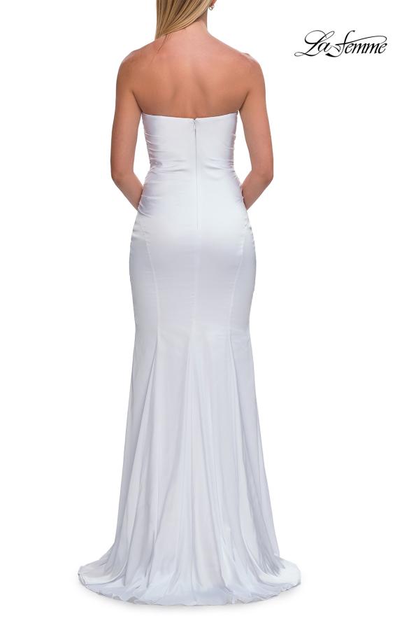 La Femme 33546 - Strapless Fitted Satin Prom Gown