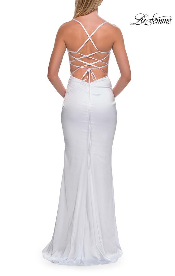 La Femme 33604 - Spaghetti Strap Long Sheath Gown