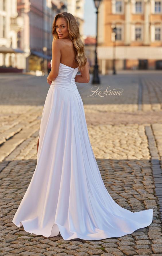 La Femme 33417 - Strapless High Slit A-Line Gown