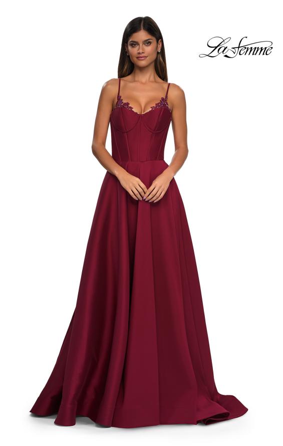 La Femme 32878 - Stunning Mikado Prom Gown