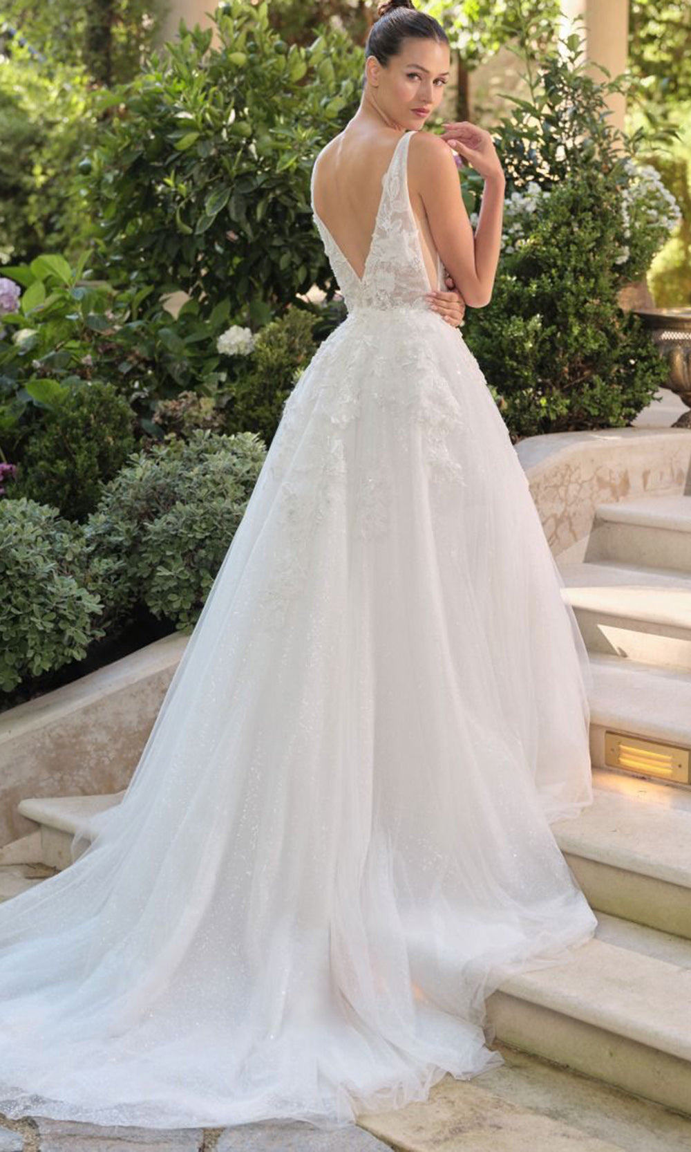 Andrea and Leo WL064 - Sleeveless Embroidered Tulle Ballgown Ball Gowns