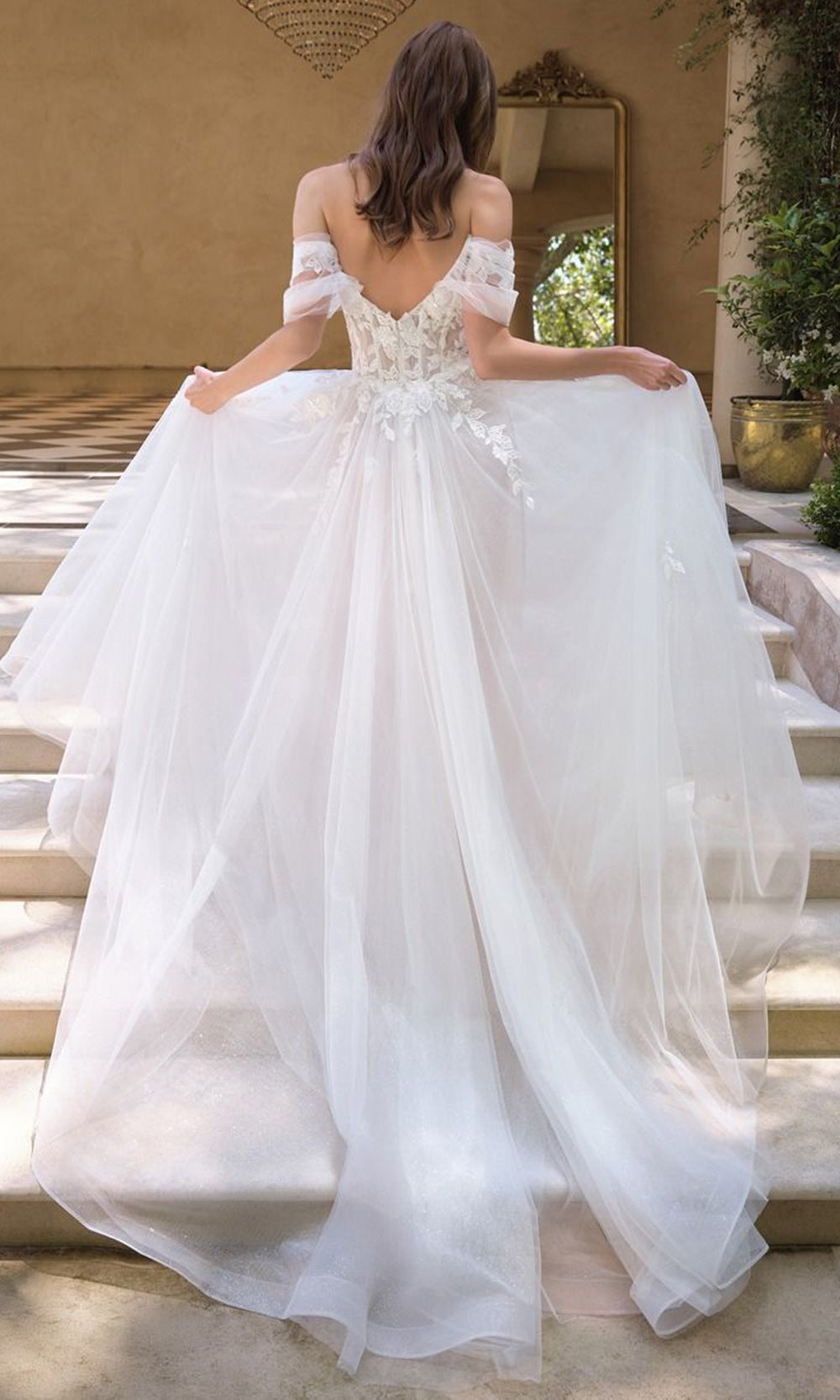 Andrea and Leo WL089 - Sheer Corset A-Line Tulle Wedding Gown Bridal Dresses