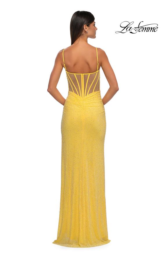 La Femme 32578 - Sweetheart Ruched Corset Prom Gown
