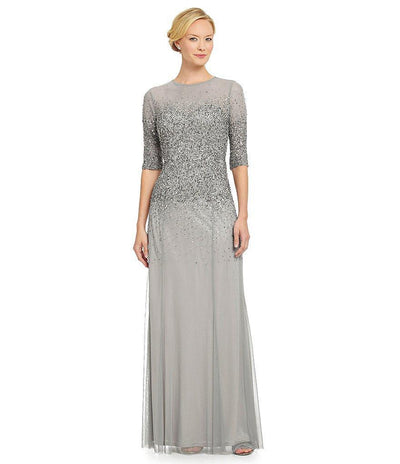 Adrianna Papell - Sequin Embellished Gown 91863330 in Silver
