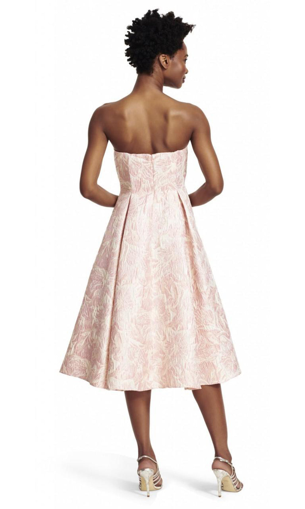 Adrianna Papell - Strapless Floral A-Line Dress 41911800 In Pink
