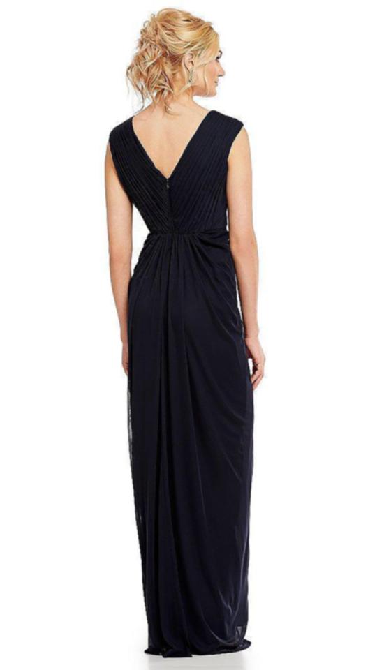 Adrianna Papell - 08G905560SC Drape Styled Jeweled Sheath Dress