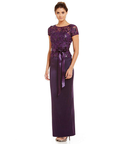Adrianna Papell - Lace Long Dress 81929760 in Purple