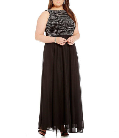 Cachet - Halter Embellished Long Dress 726257 in Black